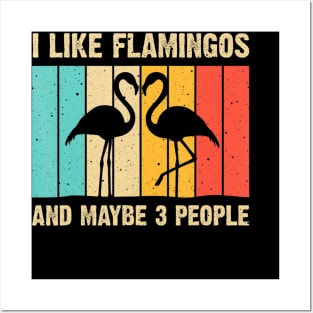 Funny Flamingo Design Pink Flamingo Bird Lovers Posters and Art